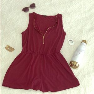 Burgundy Romper